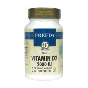  Freeda Kosher Vitamin D2 2000 IU   100 Tablets Health 