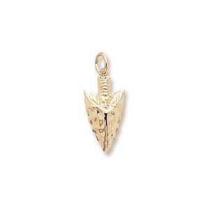  Arrowhead Charm in Yellow Gold Jewelry