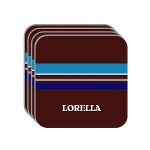 Personal Name Gift   LORELLA Set of 4 Mini Mousepad Coasters (blue 