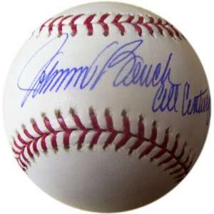 Johnny Bench Autographed Baseball with All Century Team Inscription