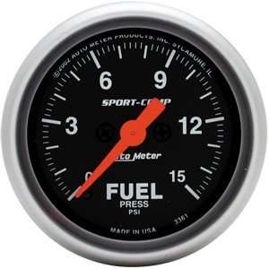  AutoMeter 2 Fuel Press, 0 15 Psi Automotive