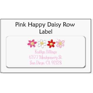  Pink Happy Daisy Row Label 