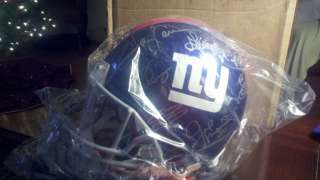New York Giants Autographed Helmet   18 different Giants Greats Helmet 
