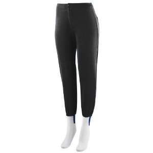   Augusta Girls Solid Low Rise Softball Pant BLACK YL