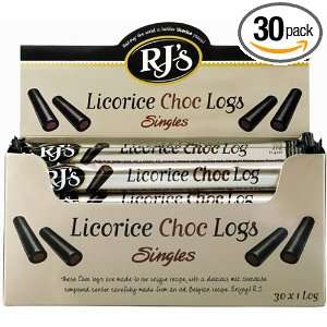 Rj Licorice Chocolate Log, 1.4 Ounce (Pack of 30)  Grocery 