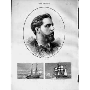    1873 Portrait Don Carlos Yacht Kala Fish Diana Ship