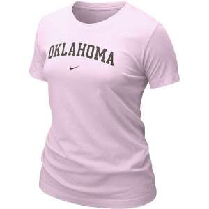  Nike Oklahoma Sooners Ladies Pink Arch T shirt Sports 