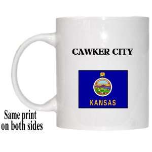    US State Flag   CAWKER CITY, Kansas (KS) Mug 