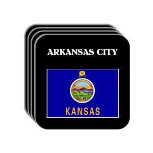  US State Flag   ARKANSAS CITY, Kansas (KS) Set of 4 Mini 