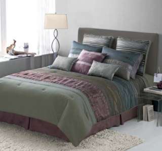 New 4 Pc King Size Ranier Comforter Set   Comforter, 2 Shams 