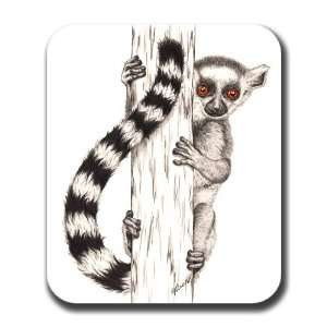  Lemur on a Pole Monkey Art Mouse Pad 