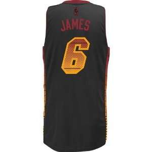  Miami Heat LeBron James #6 Vibe Jersey (Black) Sports 