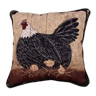 Mr. Rooster Chicken & Baby Chicks Warren Kimble Throw Pillow 17 x 17