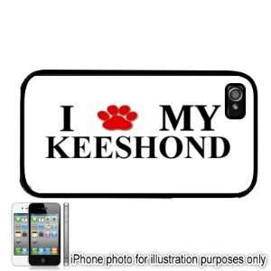  Keeshond Paw Love Dog Apple iPhone 4 4S Case Cover Black 