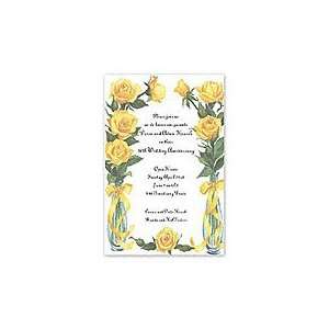  Yellow Roses Wedding Invitations
