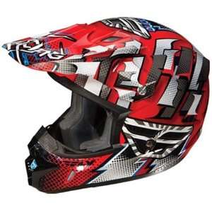  Fly Racing Kinetic Racing Red/White/Black Youth Helmet 