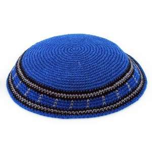  Jewish Knitted Blue Kippah 