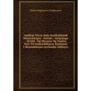   (Icelandic Edition) Ãlafur MagnÃºsson Stephensen Books