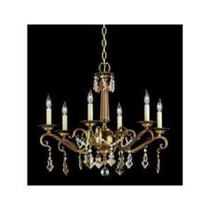  Nulco Lighting Chandeliers 365 06 AGB FL Aged Brass Flint 