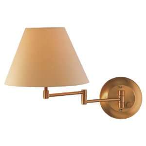   with Fabric Shade, Antique Brass with Kupfer Shade