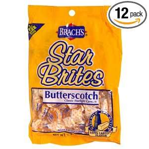 Brachs Star Brites, Butterscotch, 7.5 Ounce Bags (Pack of 12)