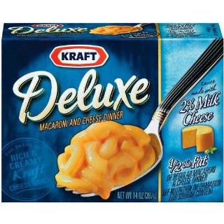 Kraft Macaroni & Cheese Deluxe Dinner with 2%Milk, 14 Ounce Boxes 