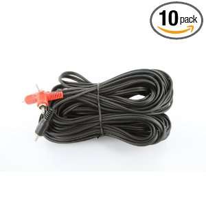  50 Ft Right Angle 2 RCA M to 2 RCA M Black w/Nickel 