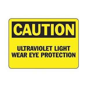  Caution Ultraviolet Sign,7 X 10in,bk/yel   ACCUFORM
