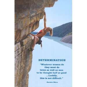  Determination Rock Climbing   Inspirational Posters   24 x 