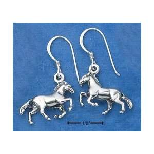  STERLING SILVER GALLOPING HORSES ON FRENCH WIRE 