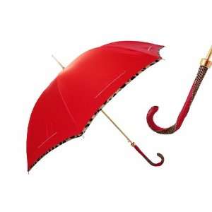  Pasotti Ombrelli Red Cheetah Piping Womens Umbrella 