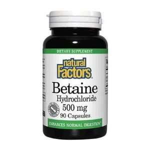  Betain Hcl 500mg W/Fenugreek (90Capsules) Brand Natural 