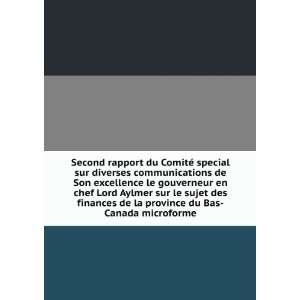  Second rapport du ComitÃ© special sur diverses communications 