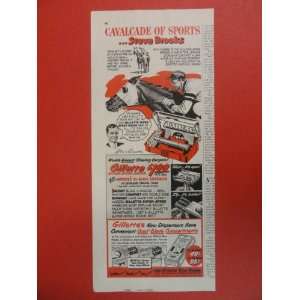   speed razor Print Ad. (racehorse)) .1951 Vintage Colliers Magazine Ad