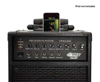 Pyle Pro PWMA860I 500W VHF Wireless Portable PA System /Echo W/Ipod 
