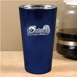  Miami Dolphins Navy Blue Lusterware Pint Cup Sports 