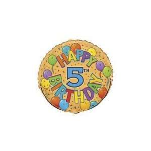  18 Happy Birthday Festive 5th Balloon   Mylar Balloon 