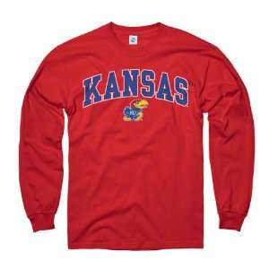  Kansas Jayhawks Youth Red Perennial II Long Sleeve T Shirt 