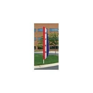  Nylon Feather Flag, Open, Red, White and Blue
