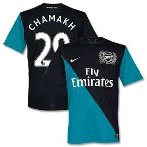11 12 Arsenal Away Jersey + Chamakh 29 