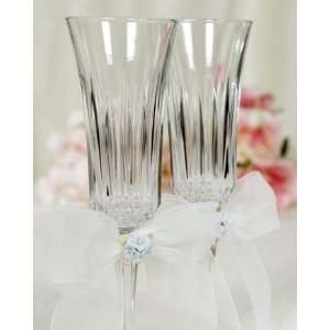 Hydrangea Bouquet Wedding Toasting Glasses  Kitchen 