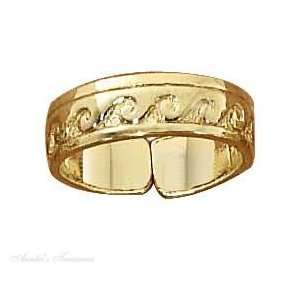 Gold Vermeil Waves Toe Ring Jewelry