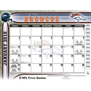 Turner Denver Broncos 2010 22 x 17 Inch Desk Calendar   Denver Broncos 