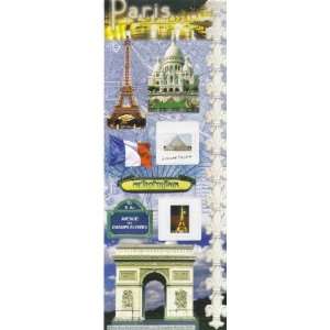   Photo Real 13 Inch by 4 1/2 Inch Cardstock Stickers, Paris Arts
