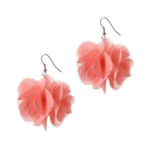  Handmade Flower Earrings   Pink Jewelry