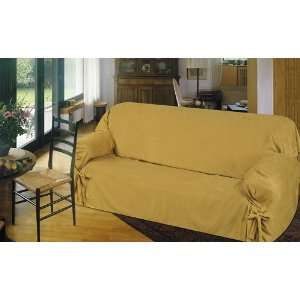  3Pc Camel Micro Suede Sofa / Loveseat / Chair Slipcover 