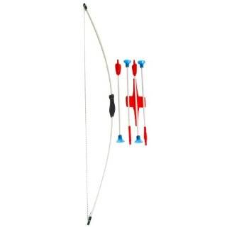 34 Inch Fiberglass Bow, 4 12 Inch Arrows, With Rubber Safety Tips 