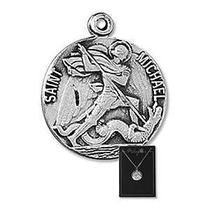  St. Michael the Archangel Patron Saint, Pewter Medals with 