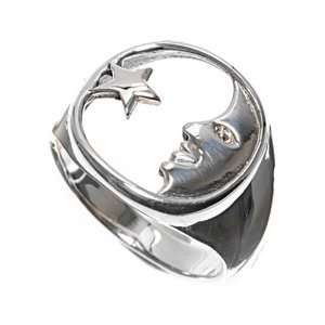  Sterling Silver Ring   Moon Star   Size 6 10 Jewelry
