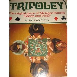  1969 Cadaco Tripoly Michigan Rummy Deluxe Vinyl Table 